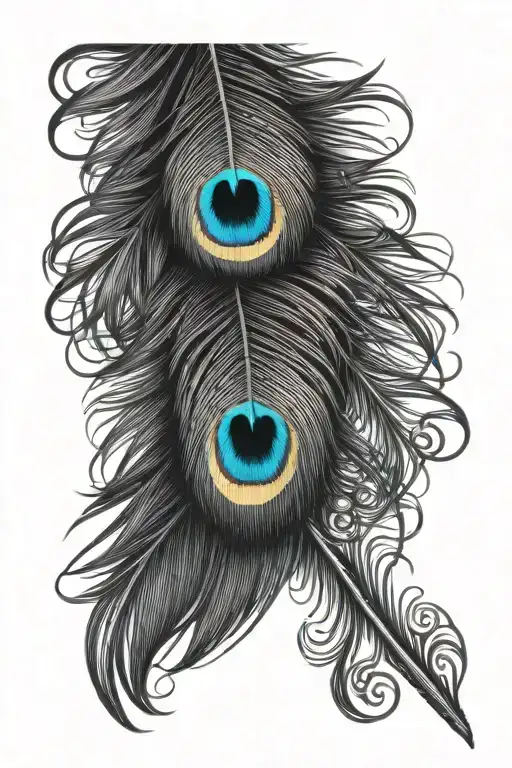 peacock feather feather feather tattoo design idea