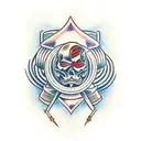 man deadlifting  tattoo design idea