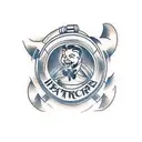 man deadlifting  tattoo design idea