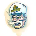 man deadlifting  tattoo design idea