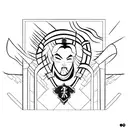 mulan's fan scratched by a knife tattoo design idea