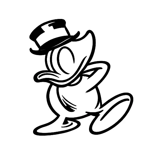 donald duck mafia tattoo design idea