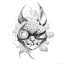 gangster cartoon  tattoo design idea