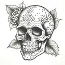 Memento mori skull tattoo design idea
