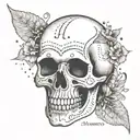 Memento mori text tattoo design idea