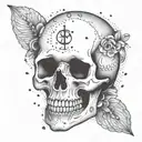 Memento mori text tattoo design idea