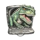 Dinosaur using Computer tattoo design idea