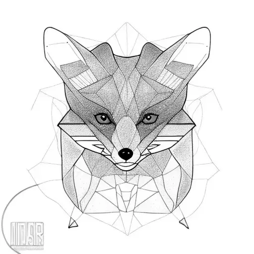 Baby fox tattoo design idea