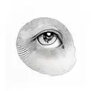 fingerprint mixed with an eye tattoo design idea