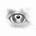 fingerprint mixed with an eye tattoo design idea