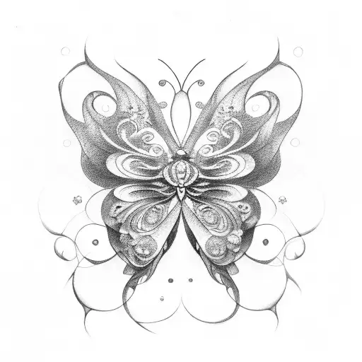 butterfly follow by miracles tattoo design idea