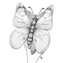 butterfly follow by miracles tattoo design idea