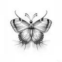 butterfly follow by miracles tattoo design idea