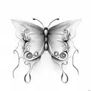 butterfly follow by miracles tattoo design idea