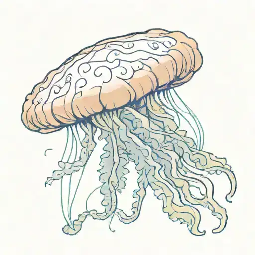 jelly fish tattoo design idea