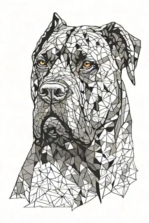 cane corso dog tattoo design idea