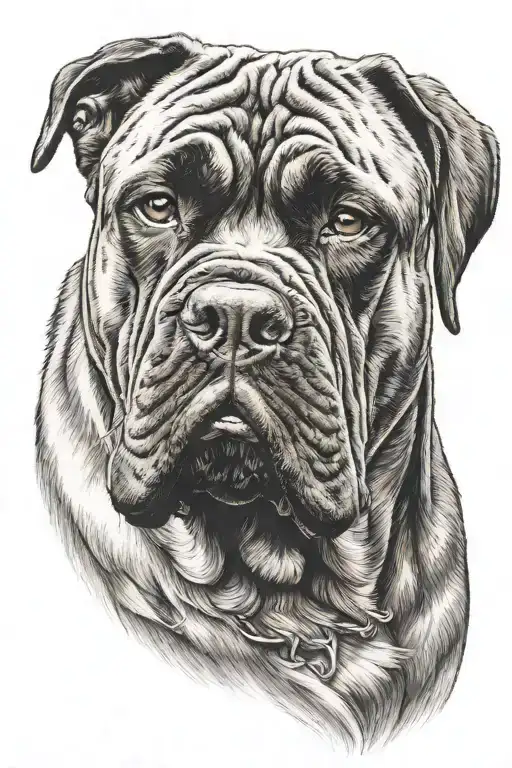 cane corso dog tattoo design idea