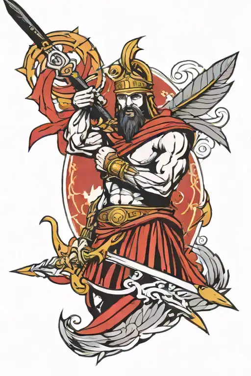 leonidas spear tattoo design idea
