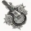 les paul guitar tattoo design idea
