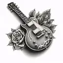 les paul guitar tattoo design idea