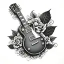 les paul guitar tattoo design idea