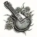 les paul guitar tattoo design idea