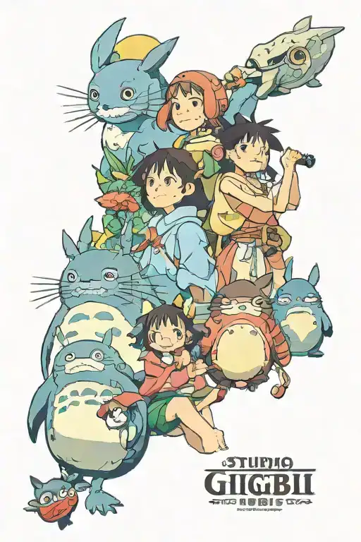 studio ghibli female characters  tattoo design idea
