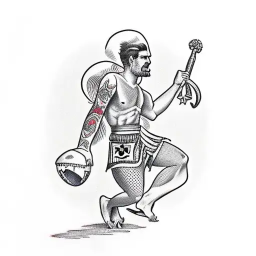 david defeating goliath tattoo design idea