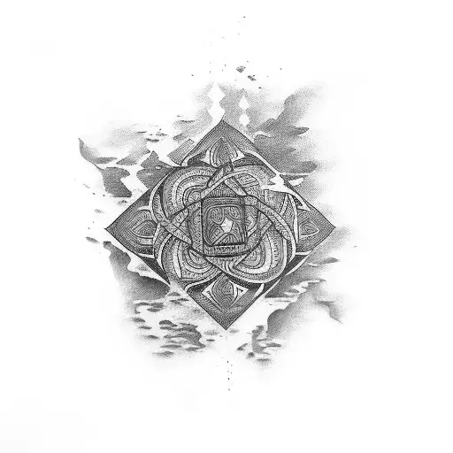 A thin horizontal tattoo that incorporates Turkish cultural elements tattoo design idea