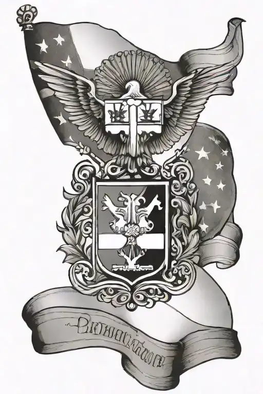 dominican republic and usa flags tattoo design idea