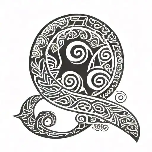 maori Polynesian left arm sleeve tattoo design idea