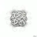 ball tangle of knots tattoo design idea