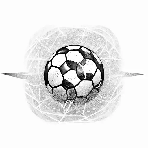 Create a tattoo of a soccer field with casino chips scattered around tattoo design idea