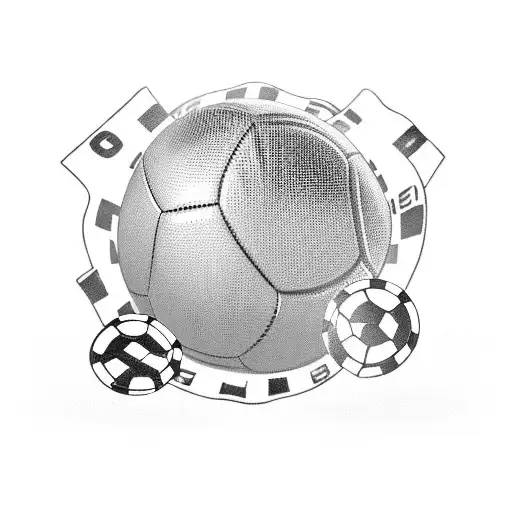 Combine a football and a roulette wheel to create a unique sports-themed casino tattoo tattoo design idea