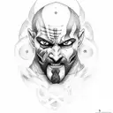kratos tattoo design idea