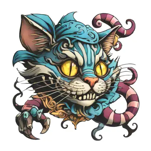 Cheshire cat  tattoo design idea