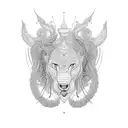 prem and miska name tattoo design idea