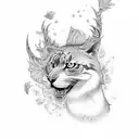 prem and miska name tattoo design idea