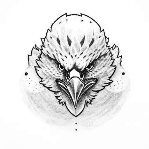 Eagle clutching a football in its talons tattoo design idea