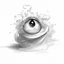 A teardrop on fire tattoo design idea