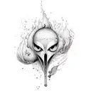 A teardrop on fire tattoo design idea
