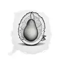 avocado  tattoo design idea