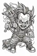 chucky urban graffiti style tattoo design idea
