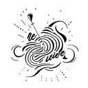 written " NEVER GIVE UP"  tattoo design idea