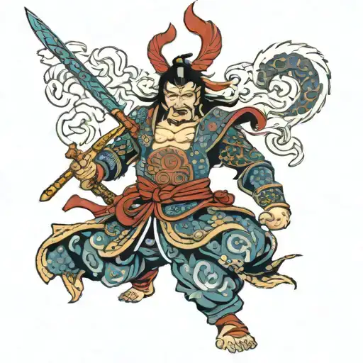 lymphoma represented by a warrior tattoo design idea