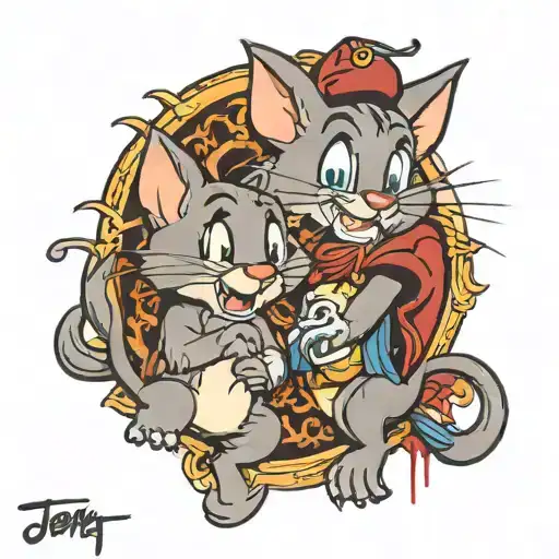 Tom and Jerry  tattoo design idea
