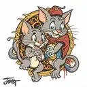 Tom and Jerry  tattoo design idea