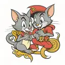Tom and Jerry  tattoo design idea