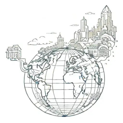 geography inspired design tattoo design idea