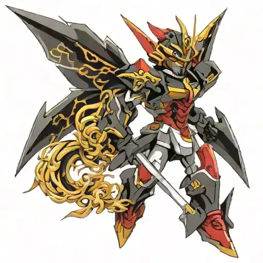 Gundam Deathscythe Hell Endless waltz tattoo design idea